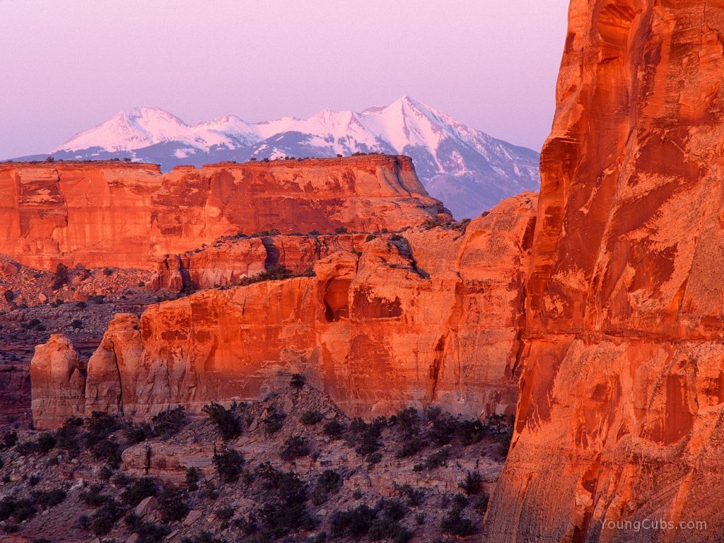 Sunset Over Schafer Canyon, Canyonlands National Park, Utah